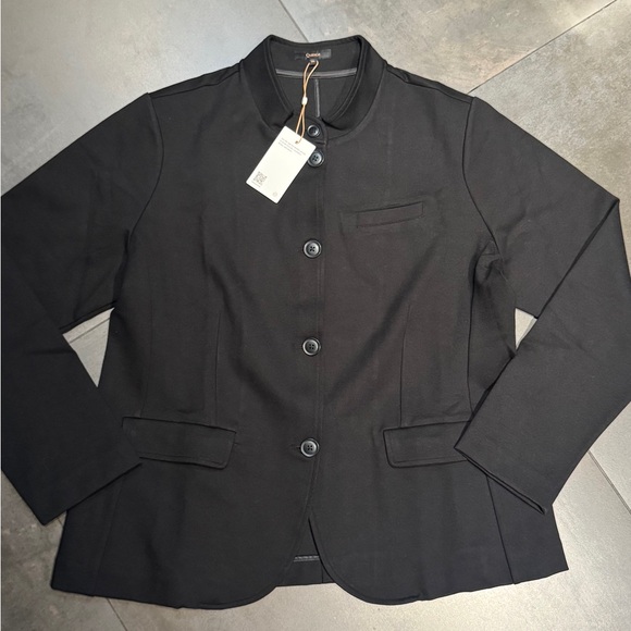 Quince | Women’s | Black Mandarin Collar | Button Front Jacket Blazer | XL | NWT - Picture 4 of 10